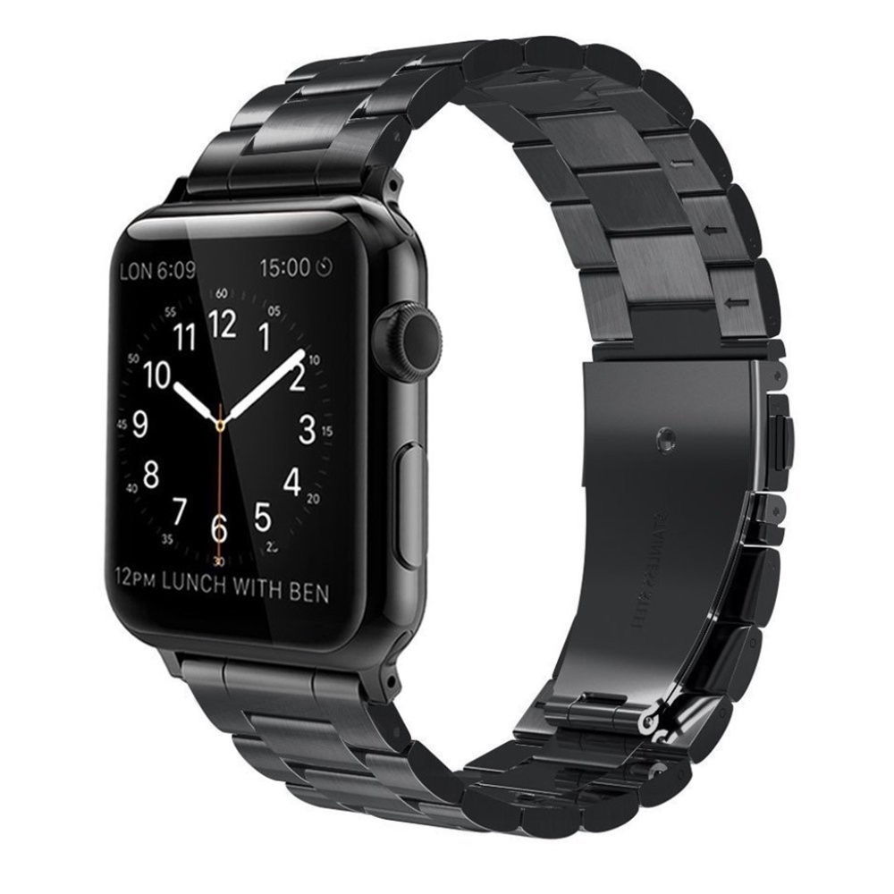 BLACK SPORTS STEEL BAND FOR APPLE WATCH
